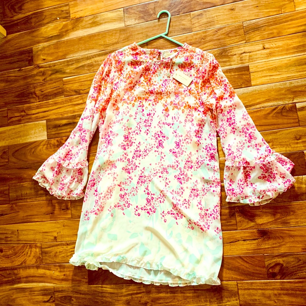 NWT Max Studio Floral Ruffle Dress